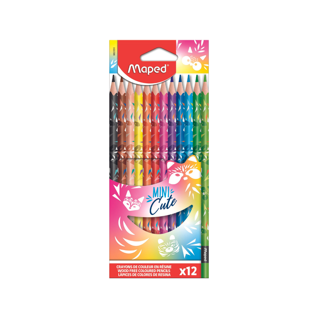 JUEGO LAPICES DE COLOR MINI CUTE 12/1