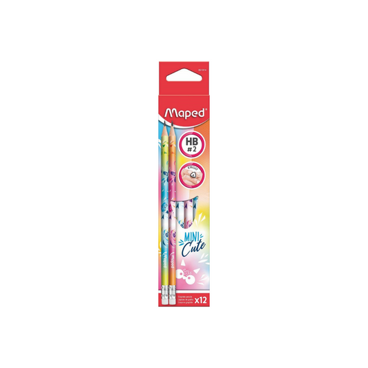LAPICES DE GRAFITO PLASTICO HB MINICUTE 12/1 BLISTER