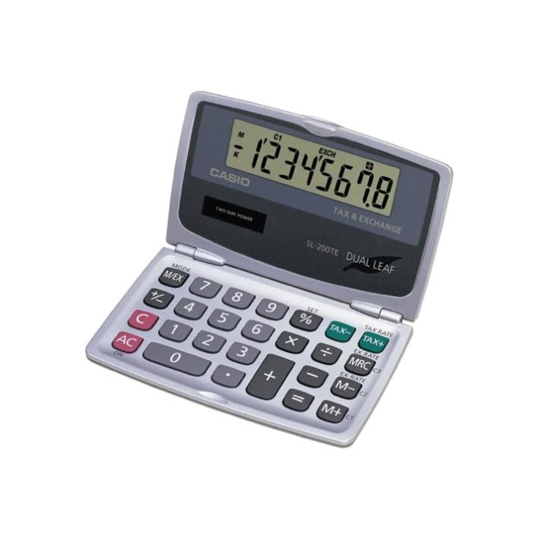 CALCULADORA DE BOLSILLO 8 DIG. DUAL LEAF BL