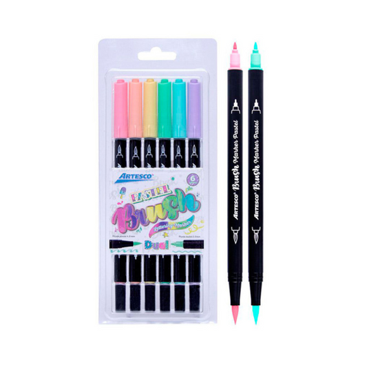 JUEGO DE MARCADOR DUAL BRUSH PASTEL 6/1 BLISTER