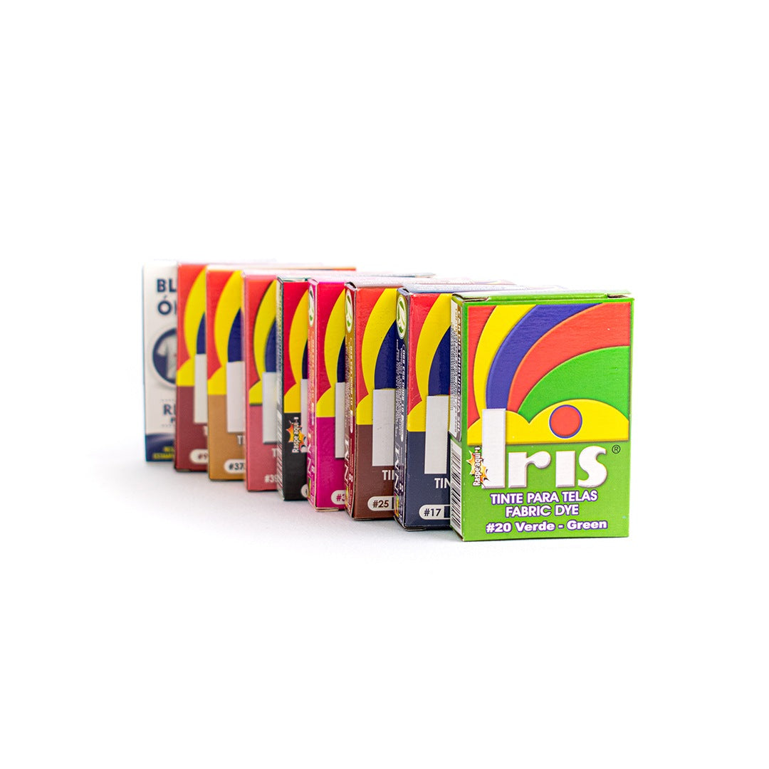 TINTE P/TELAS FRABRIC/IRIS  DYE COLORES SURTIDOS 9Grs